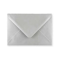 C6 Metallic Silver 100gsm Gummed V-Flap Greetings Envelope (114 x 162mm)