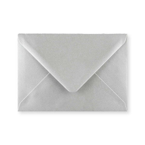 C6 Metallic Silver 100gsm Gummed V - Flap Greetings Envelope (114 x 162mm) - E05C6 - Envelopes.co.uk