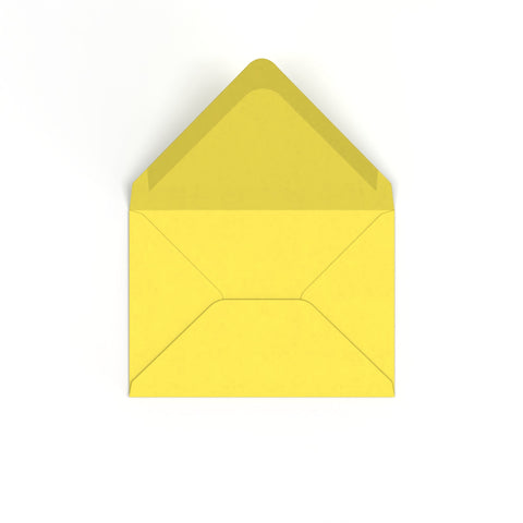 C6 Sunflower Yellow British Made 120gsm Gummed V - Flap Envelope (114 x 162mm) - CUC6SY - Envelopes.co.uk