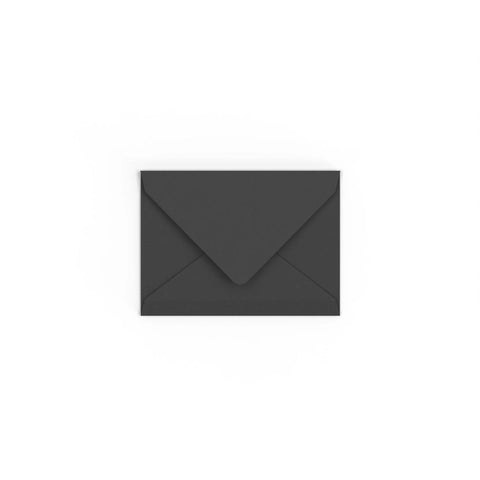 C7 Black British Made 100gsm Gummed V - Flap Envelope (82 x 113mm) - CUC7BL - Envelopes.co.uk