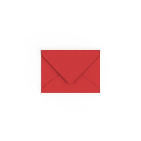 C7 Cherry Red British Made 100gsm Gummed V - Flap Envelope (82 x 113mm) - CUC7CR - Envelopes.co.uk