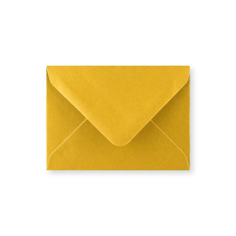 C7 Gold 100gsm Gummed V - Flap Greetings Envelope (82 x 113mm) - D0482 - Envelopes.co.uk