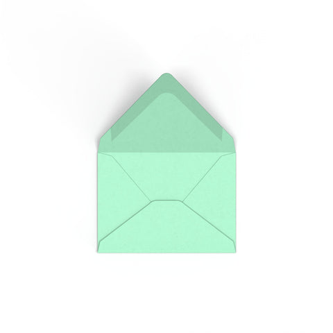 C7 Jade Green British Made 100gsm Gummed V - Flap Envelope (82 x 113mm) - CUC7MI - Envelopes.co.uk