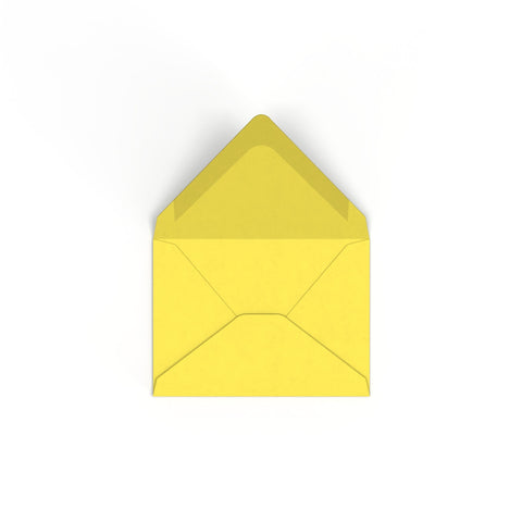 C7 Sunflower Yellow British Made 120gsm Gummed V - Flap Envelope (82 x 113mm) - CUC7SY - Envelopes.co.uk