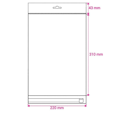 Cello Bags (With Header) - CH220 - Envelopes.co.uk
