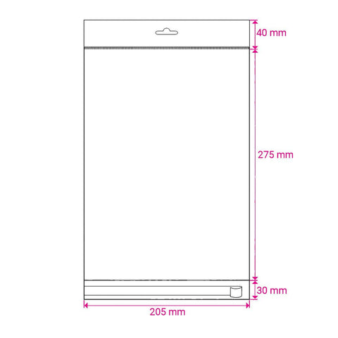 Cello Bags (With Header) - CH275205 - Envelopes.co.uk