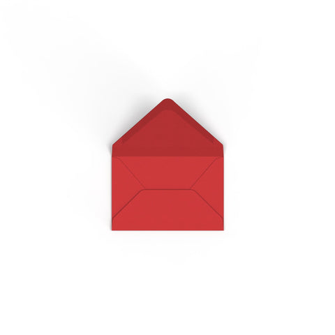 Cherry Red British Made 100gsm Gummed Envelope (62 x 94mm) - CU62CR - Envelopes.co.uk