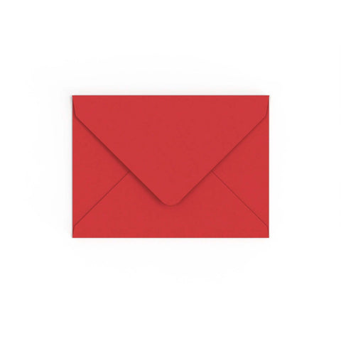 Cherry Red British Made 100gsm Gummed V - Flap Envelope (133 x 184mm) - CU133CR - Envelopes.co.uk