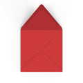 Cherry Red British Made 100gsm Gummed V-Flap Envelope (155 x 155mm)