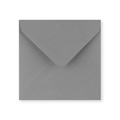 Dark Grey 120gsm Gummed V - Flap Greeting Card Envelope (130 x 130mm) - DGREY130 - Envelopes.co.uk