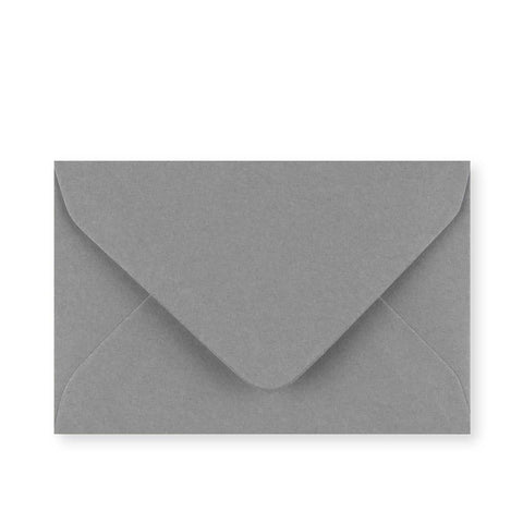 Dark Grey 120gsm Gummed V - Flap Greeting Card Envelope (62 x 94mm) - DGREY62 - Envelopes.co.uk