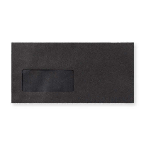 DL Black 120gsm Peel & Seal Coloured Envelope (110 x 220mm) - AN37DLPS - W - Envelopes.co.uk