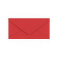 DL Cherry Red British Made 100gsm Gummed V-Flap Envelope (110 x 220mm)
