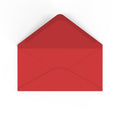 DL Cherry Red British Made 100gsm Gummed V-Flap Envelope (110 x 220mm)