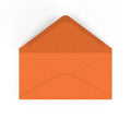 DL Flame Orange British Made 100gsm Gummed V-Flap Envelope (110 x 220mm)