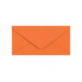 DL Flame Orange British Made 100gsm Gummed V-Flap Envelope (110 x 220mm)