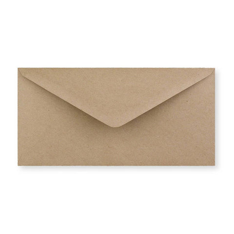 DL Fleck 125gsm Recycled Gummed V - Flap Envelope (110 x 220mm) - B03DL - Envelopes.co.uk