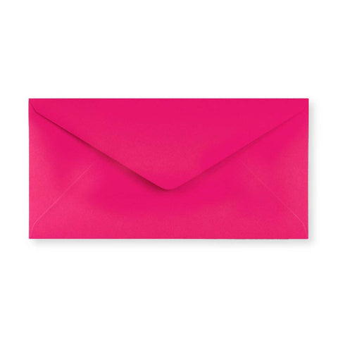 DL Fuschia Pink 100gsm Gummed V - Flap Envelope (110 x 220mm) - AD28DL - Envelopes.co.uk