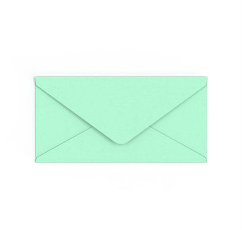 DL Jade Green British Made 100gsm Gummed V - Flap Envelope (110 x 220mm) - CUDLMI - Envelopes.co.uk