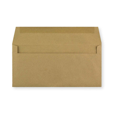 DL Manila Brown 80gsm Gummed Recycled Envelope (102 x 216mm)