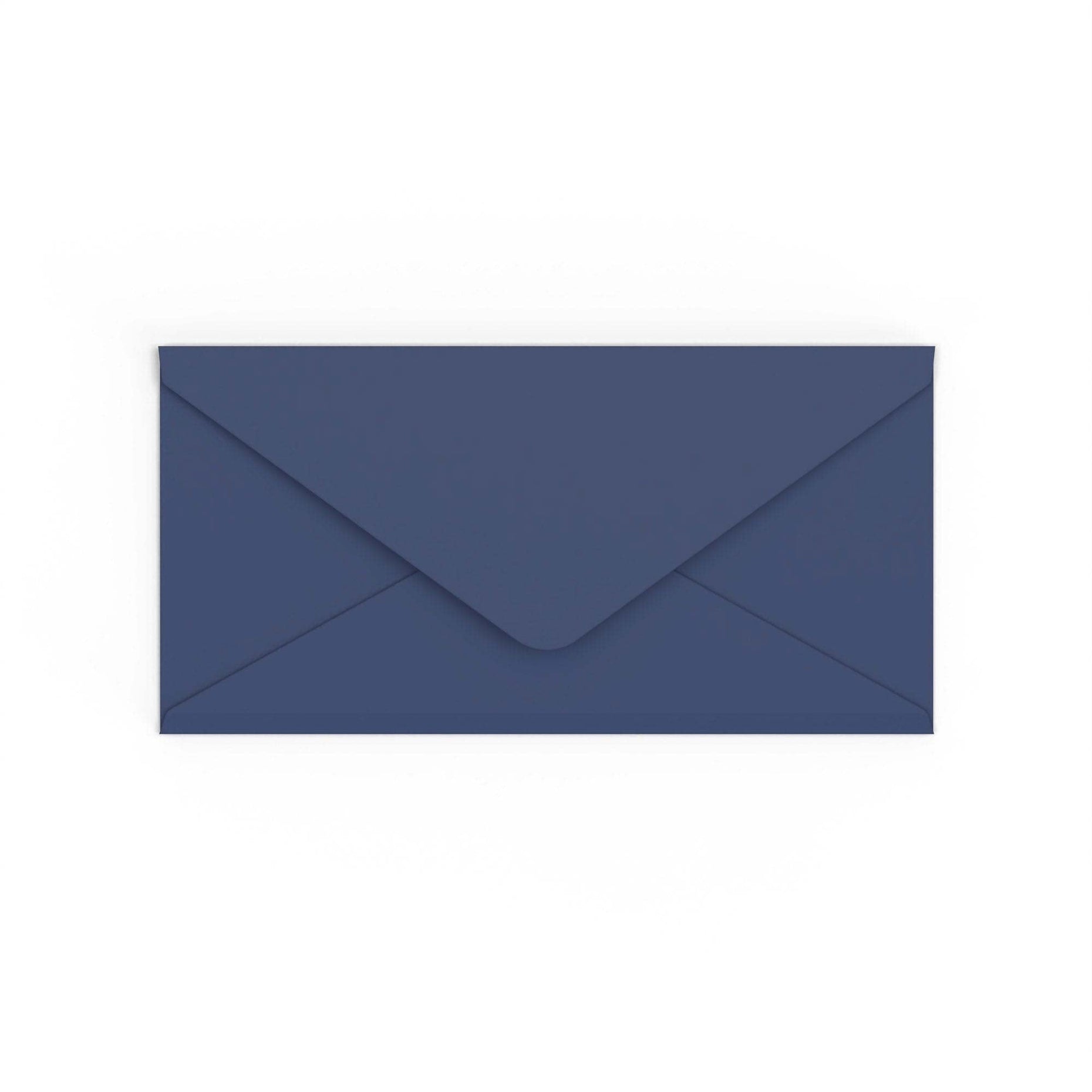 DL Navy Blue British Made 120gsm Gummed V-Flap Envelope (110 x 220mm ...