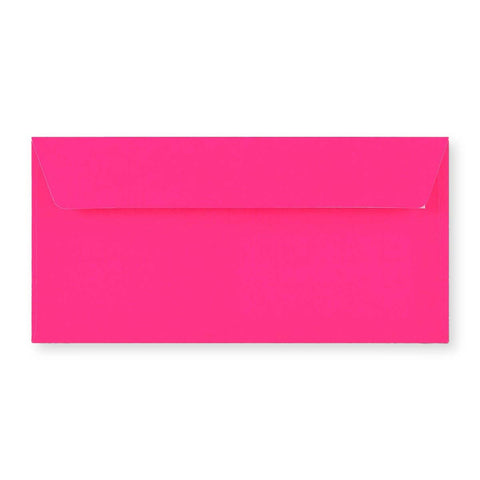 DL Pink 90gsm Peel & Seal Neon Envelope (110 x 220mm) - NEONPKDL - Envelopes.co.uk