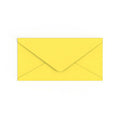 DL Sunflower Yellow British Made 120gsm Gummed V-Flap Envelope (110 x 220mm)