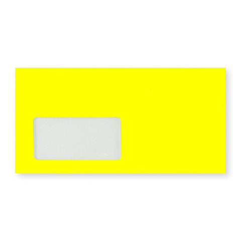 DL Yellow 90gsm Peel & Seal Neon Envelope (110 x 220mm) - NEONYWDL - W - Envelopes.co.uk
