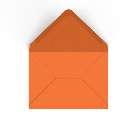 Flame Orange British Made 100gsm Gummed V - Flap Envelope (133 x 184mm) - CU133OR - Envelopes.co.uk