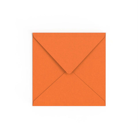 Flame Orange British Made 100gsm Gummed V - Flap Envelope (155 x 155mm) - CU155OR - Envelopes.co.uk
