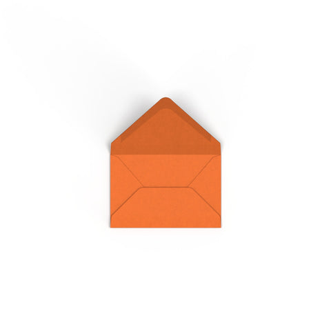 Flame Orange British Made 100gsm Gummed V - Flap Envelope (62 x 94mm) - CU62OR - Envelopes.co.uk