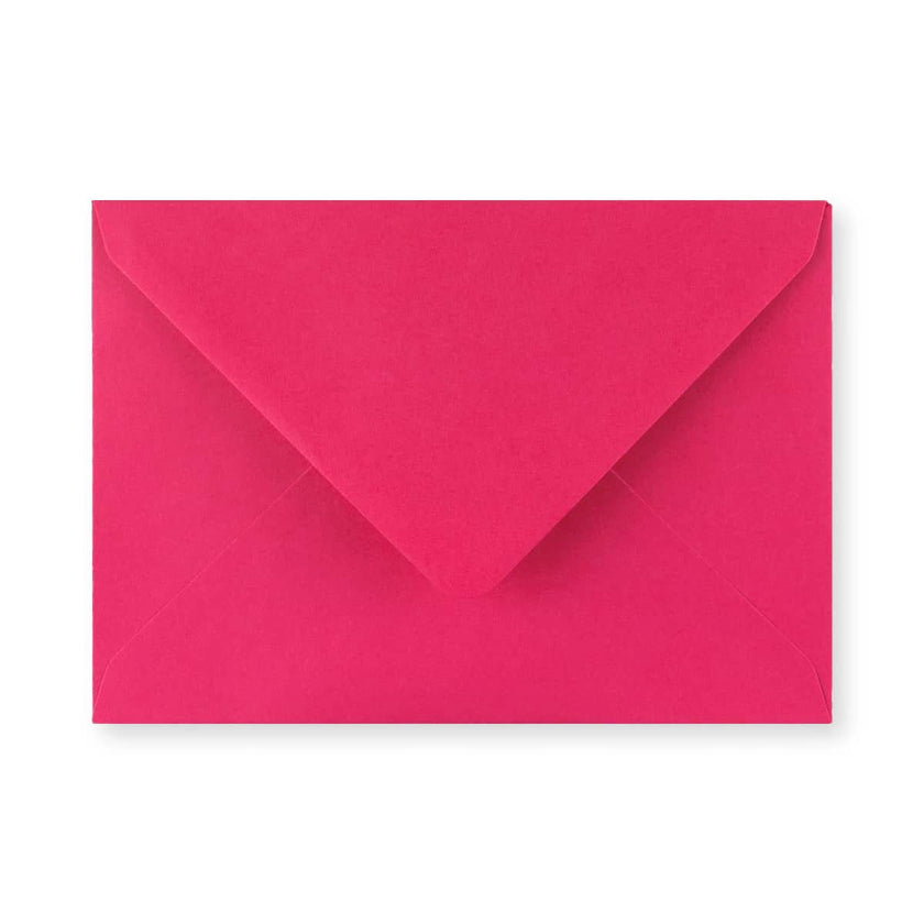 Fuschia Pink 100gsm Gummed V-Flap Greeting Card Envelope (133 x 184mm ...