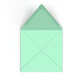 Mint Green British Made 100gsm Gummed V-Flap Envelope (155 x 155mm)