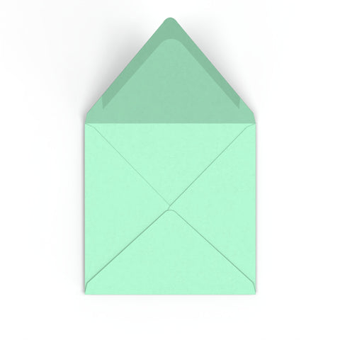 Jade Green British Made 100gsm Gummed V - Flap Envelope (155 x 155mm) - CU155MI - Envelopes.co.uk