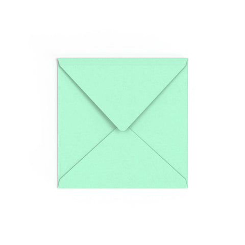 Jade Green British Made 100gsm Gummed V - Flap Envelope (155 x 155mm) - CU155MI - Envelopes.co.uk
