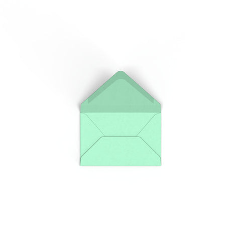 Jade Green British Made 100gsm Gummed V - Flap Envelope (62 x 94mm) - CU62MI - Envelopes.co.uk