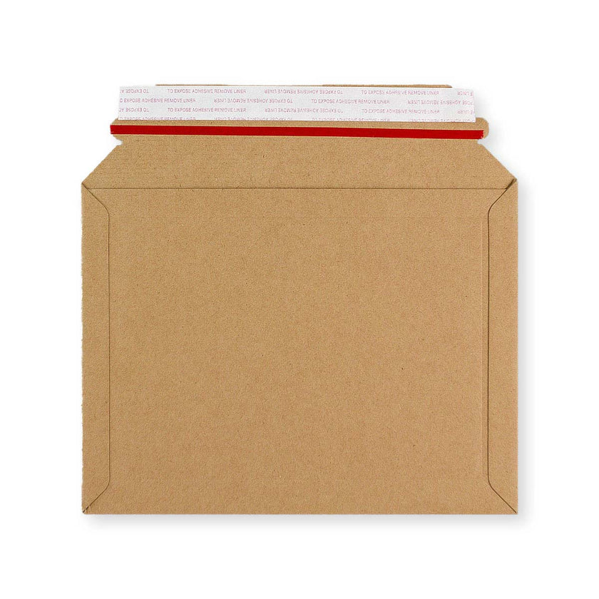 Manila Brown 300gsm Peel & Seal Rigid Board Mailers Envelope (180 x ...