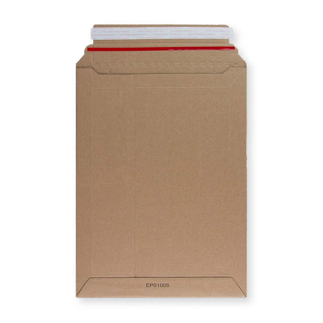 Manila Brown 320gsm Peel & Seal Rigid Board Mailers Envelope (340 x ...