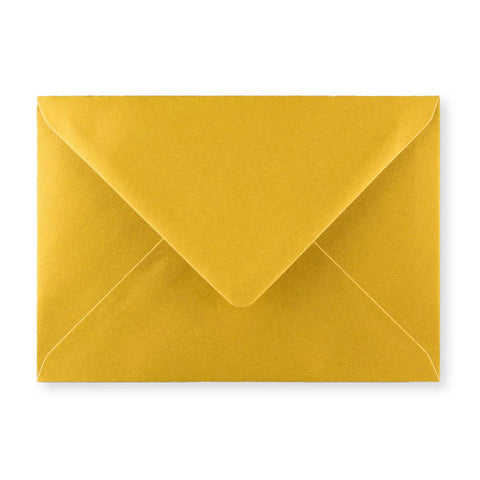 Metallic Gold 100gsm Gummed V - Flap Greeting Card Envelope (125 x 175mm) - D04125 - Envelopes.co.uk