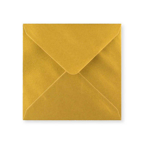 Metallic Gold 100gsm Gummed V - Flap Greeting Card Envelope (130 x 130mm) - D04130 - Envelopes.co.uk