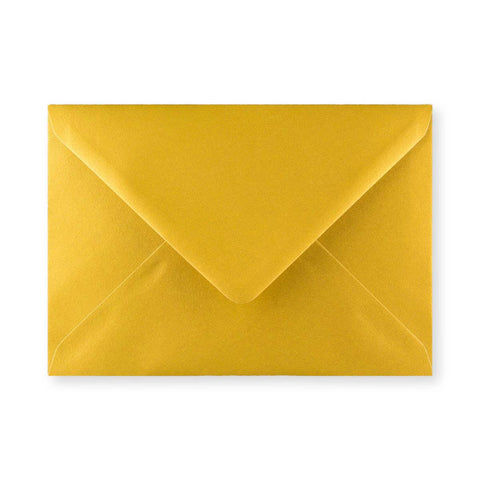 Metallic Gold 100gsm Gummed V - Flap Greeting Card Envelope (133 x 184mm) - D04133 - Envelopes.co.uk
