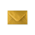 Metallic Gold 100gsm Gummed V-Flap Greeting Card Envelope (70 x 100mm)