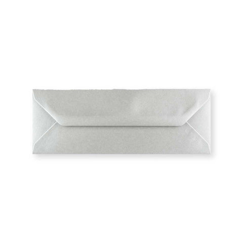 Metallic Silver 100gsm Gummed V - Flap Envelope (80 x 215mm) - E0580215 - Envelopes.co.uk