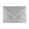 Metallic Silver 100gsm Gummed V-Flap Greeting Card Envelope (133 x 184mm)