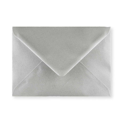 Metallic Silver 100gsm Gummed V - Flap Greeting Card Envelope (133 x 184mm) - E05133 - Envelopes.co.uk