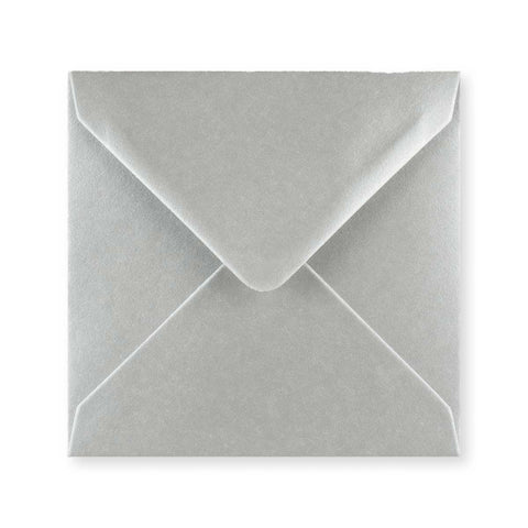 Metallic Silver 100gsm Gummed V - Flap Greeting Card Envelope (140 x 140mm) - E05140 - Envelopes.co.uk