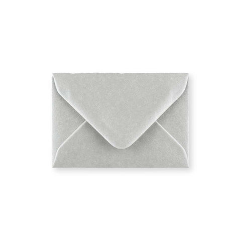 Metallic Silver 100gsm Gummed V - Flap Greeting Card Envelope (70 x 100mm) - E0570100 - Envelopes.co.uk