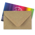 Ribbed Kraft 100gsm Gummed V-Flap Greeting Card Envelope (62 x 94mm)