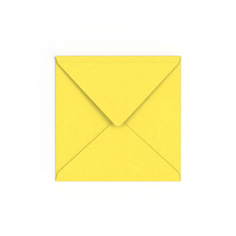 Sunflower Yellow British Made 120gsm Gummed V - Flap Envelope (155 x 155mm) - CU155SY - Envelopes.co.uk