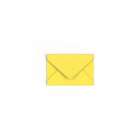 Sunflower Yellow British Made 120gsm Gummed V - Flap Envelope (62 x 94mm) - CU62SY - Envelopes.co.uk